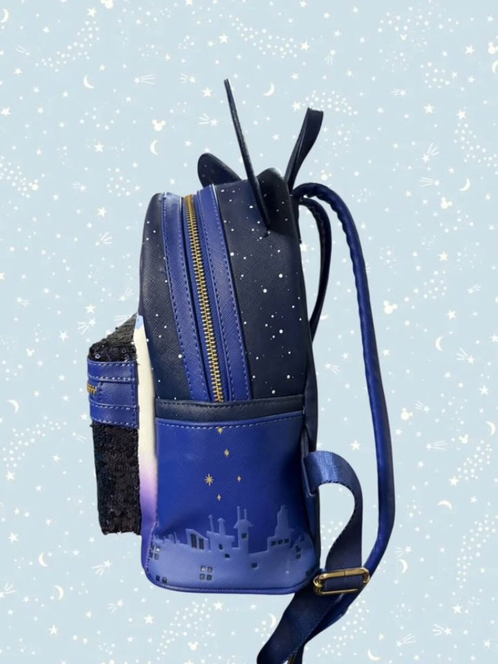 NWOT Loungefly Disney Parks Mickey Main Attraction Peter Pan's Flight Mini Backp - Picture 2 of 7